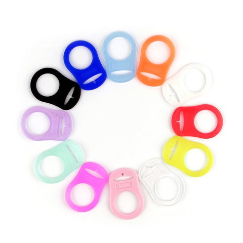 5Pc/Lot  Dummy Pacifier Holder Clip Adapter Ring Button Style